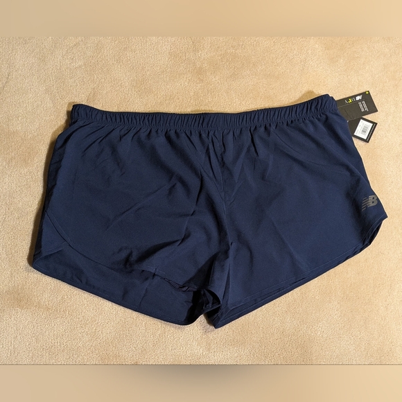 NWT Women's New Balance Navy‎ Athletic Shorts, Built-in Brief| Size 2XL - Picture 4 of 8